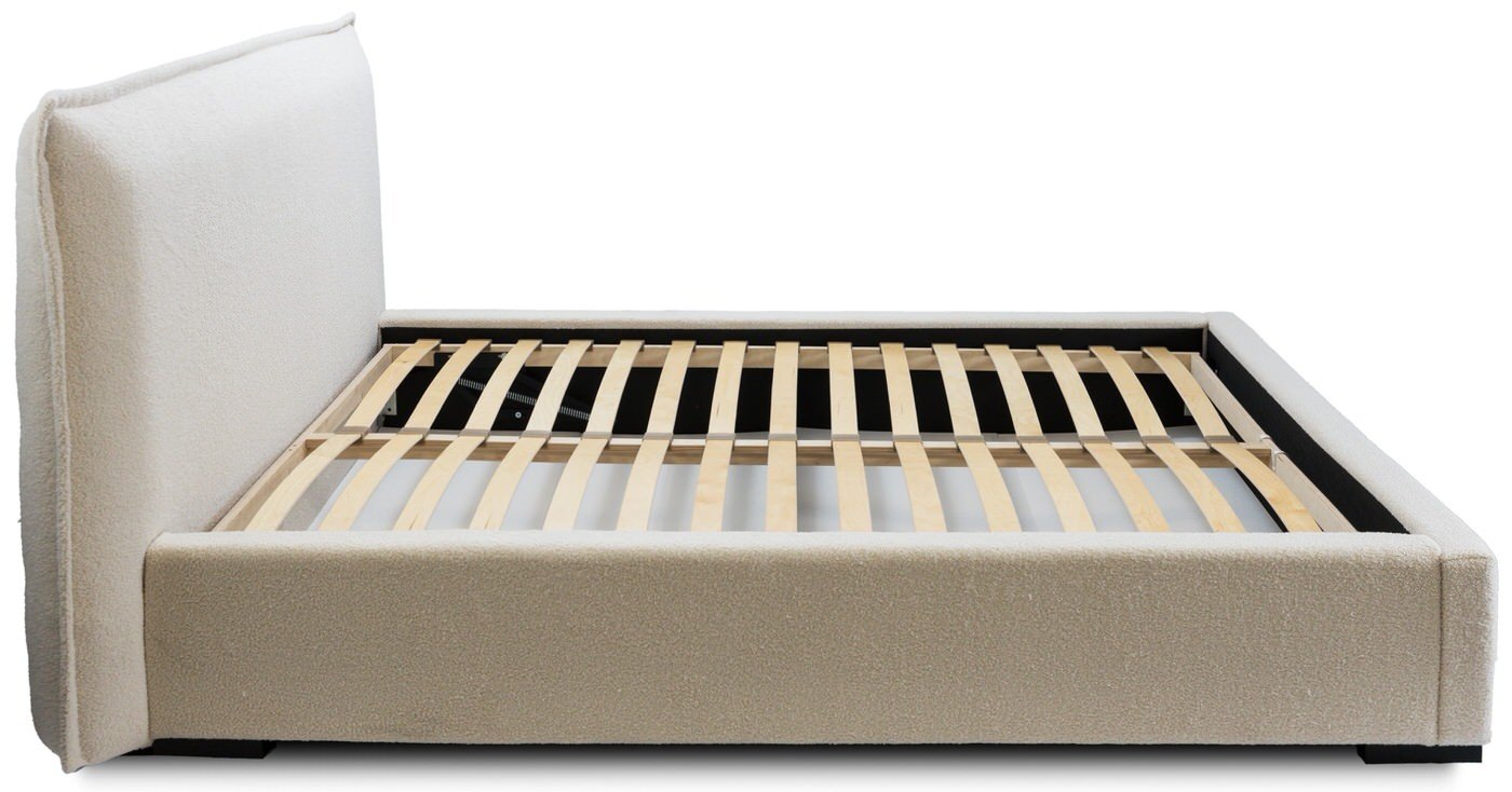 Trae Mobler Nevada 160 x 200 cm Bed Beige Bouclé