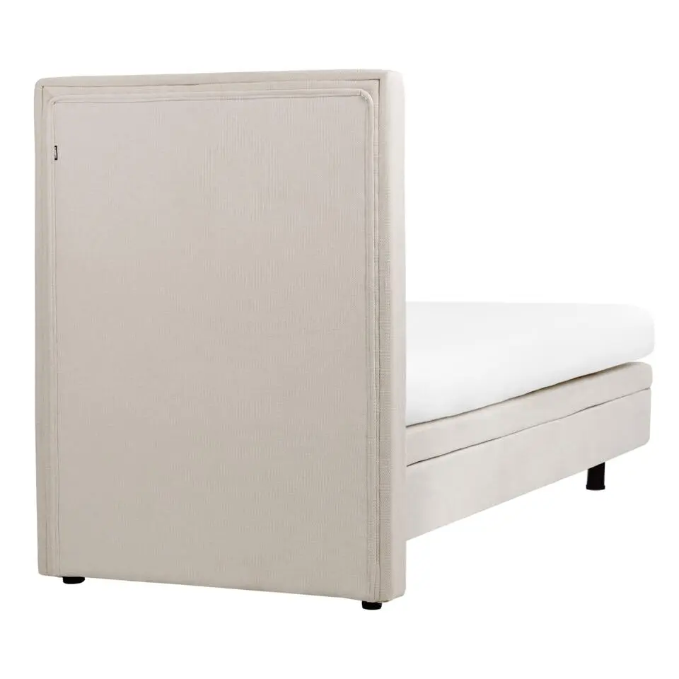 DUKE II - Eenpersoonsbed - Beige - 90 x 200 cm - Polyester