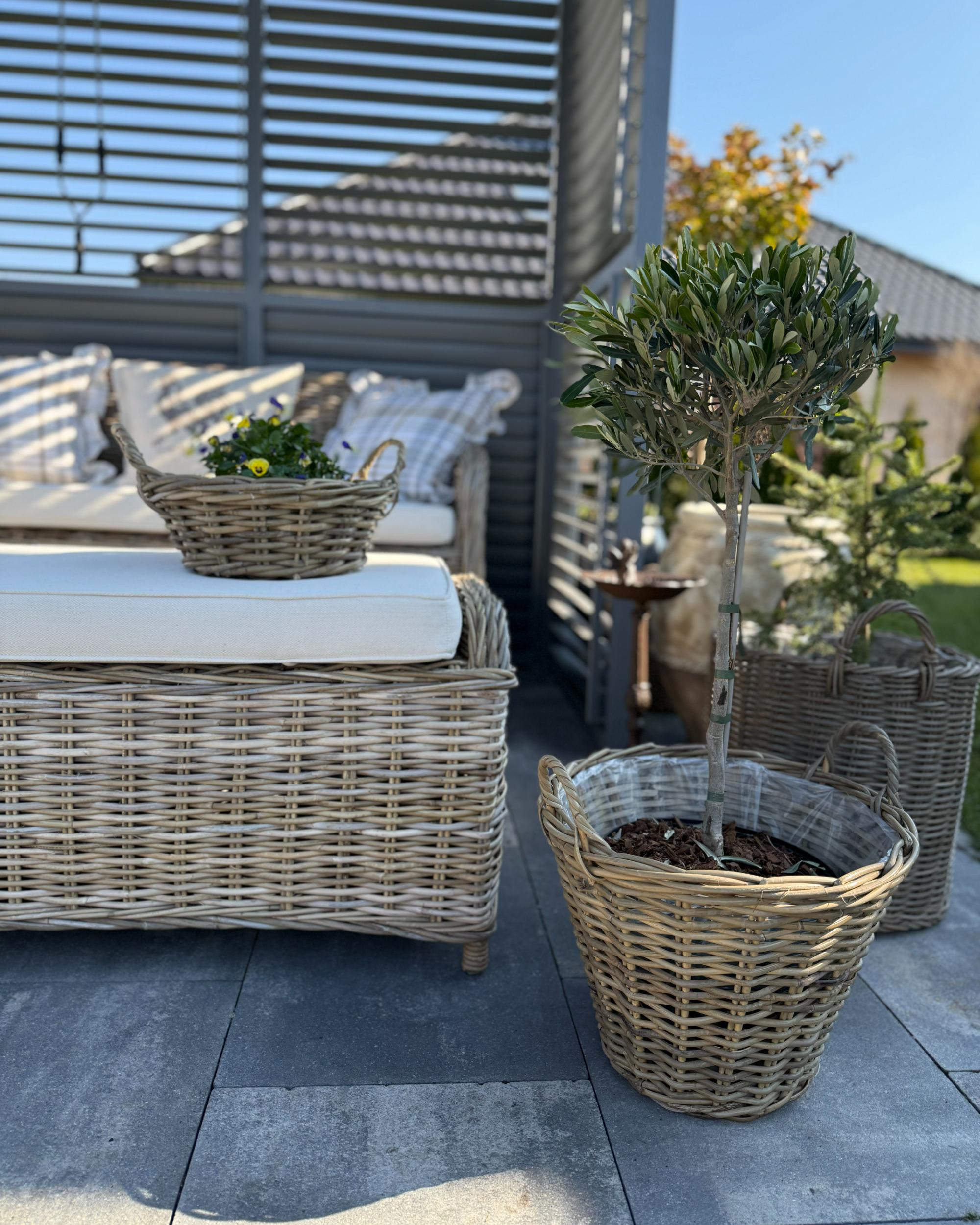 Tuinbank met zitkussen SUSUA 141 cm Rotan Natuurlijk