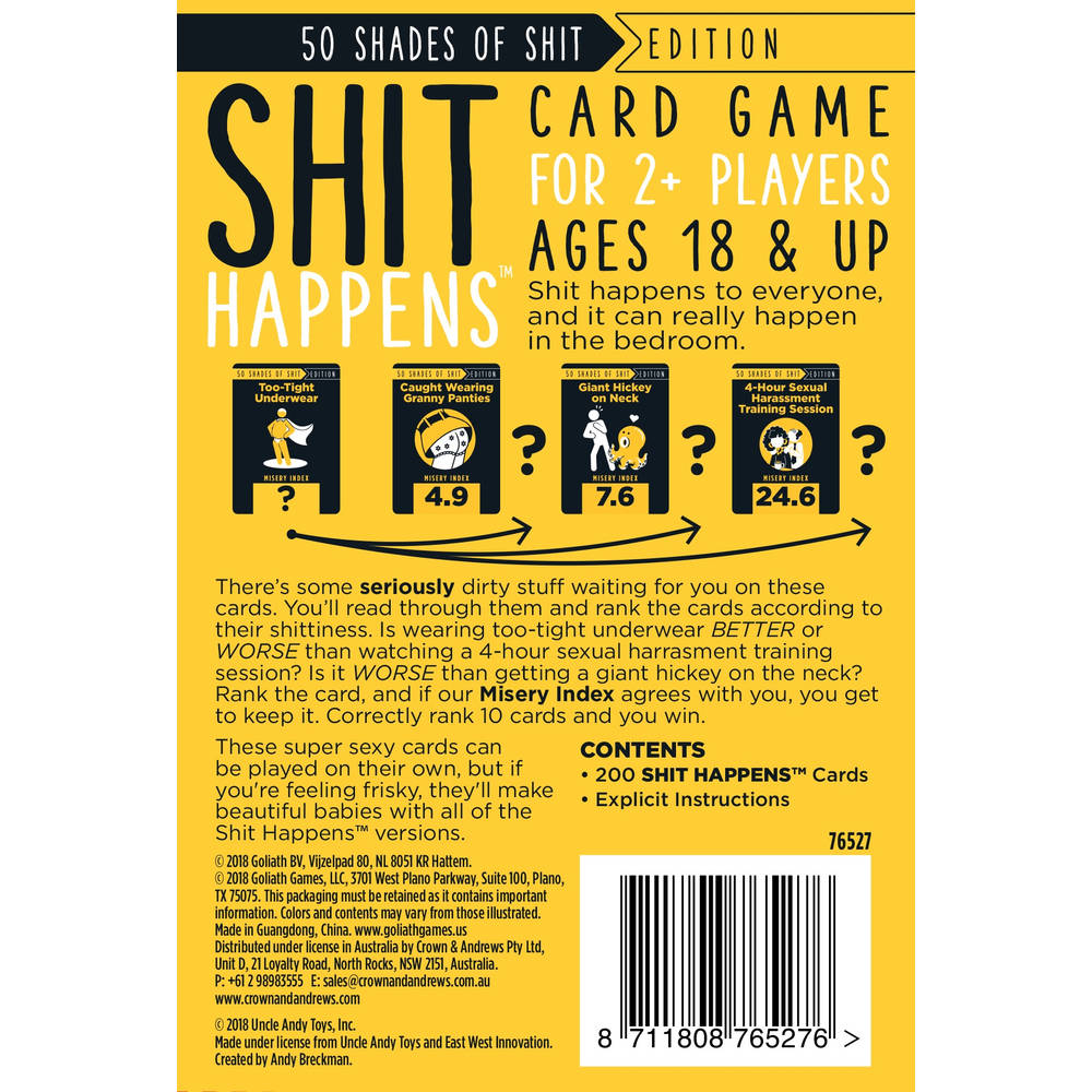 Shit Happens 50 Shades of Shit 18+ - Kaartspel