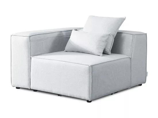Home Deluxe Canapé VERONA Gris clair Canapé d'angle gauche