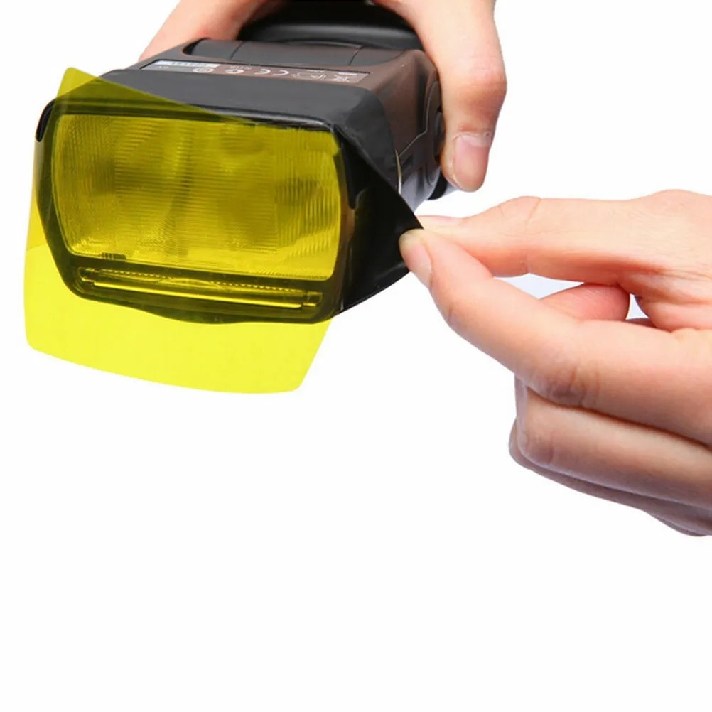 (20er Set) 15x6cm Farbfilter Farbkorrektur Gel Folien für Fotostudio Licht (Stroboskop) / Blitzlicht und LED-Leuchten
