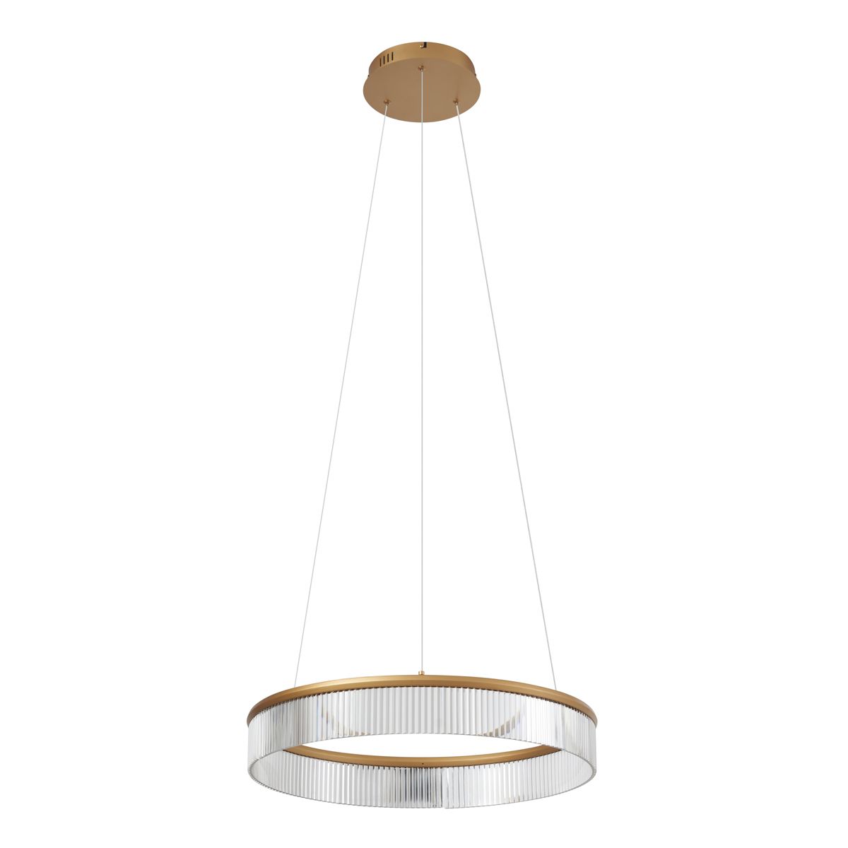 Moderne hanglamp messing 59cm incl. LED 3-staps dimbaar - Anello Chandelier