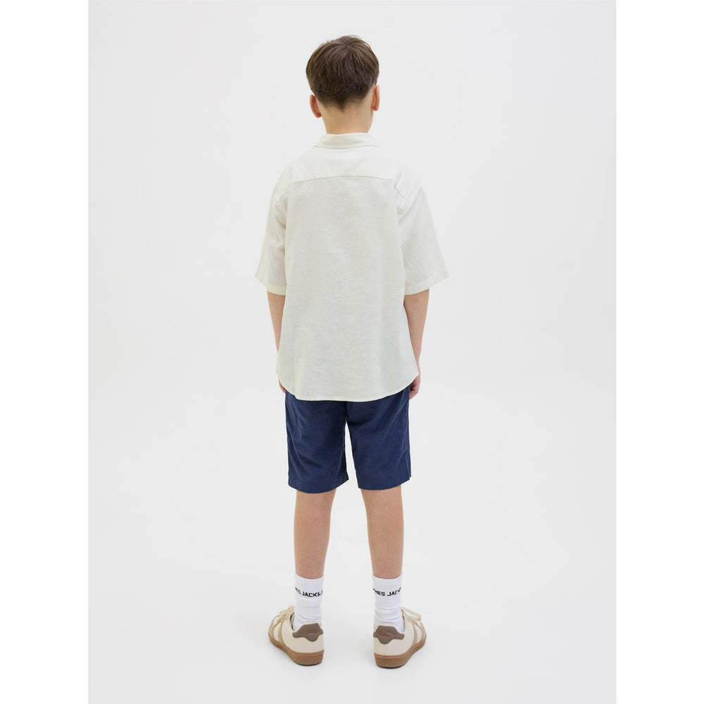 Køb Jack & Jones Junior Antique White Jorparos Oversized Skjorte Ss Jnr