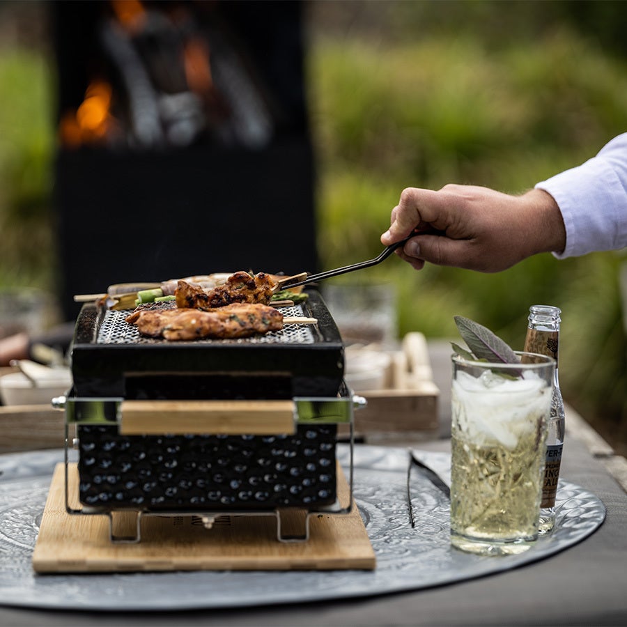 Yakiniku roestvrijstalen barbecue pincet 21 x 2,5 x 1 cm