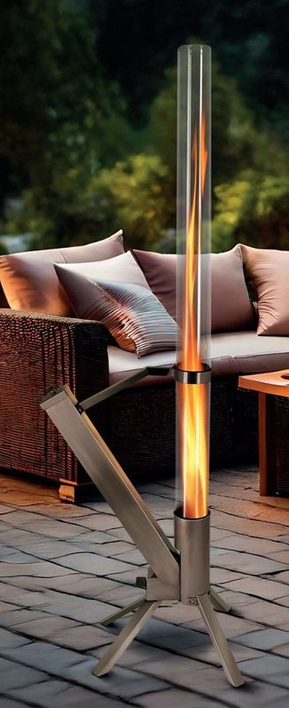 Green Flame - BPH-R80-A - Outdoor Pellet Lounge Heater - RVS - 44,5x36x129,5 cm