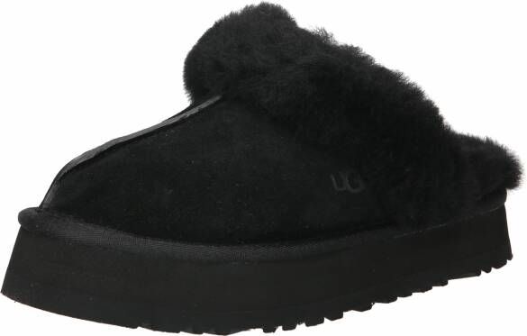 Ugg Slippers & Mules Plush Lined Black Slip-On Sandals With Thick Sole in zwart