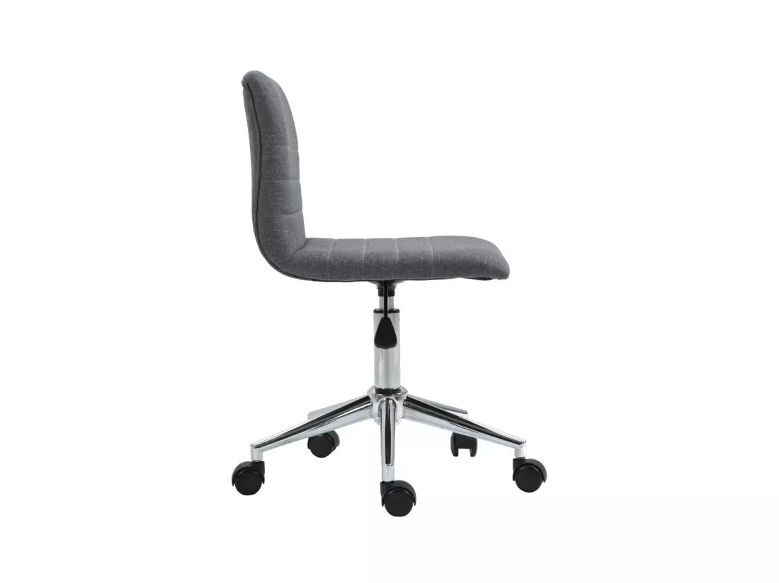 SVITA LINUS chaise de bureau chaise pivotante pour enfant chaise de bureau chambre d'enfant revêtement en tissu gris