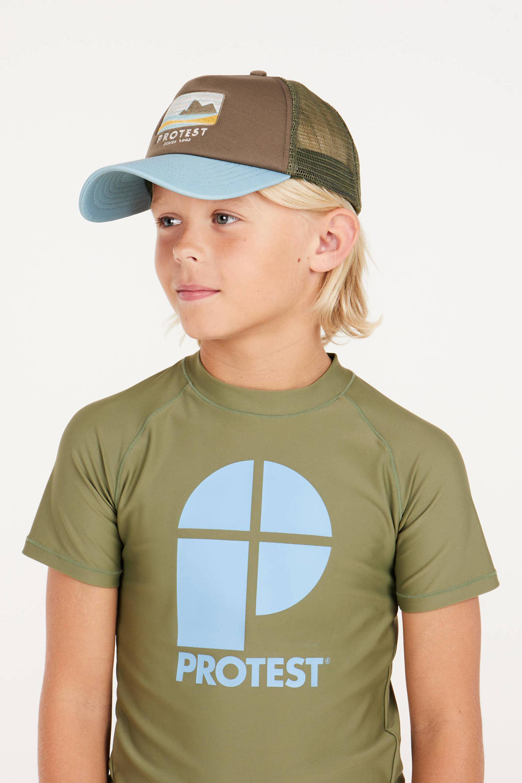 UV T-shirt PRTBERENT JR olijfgroen