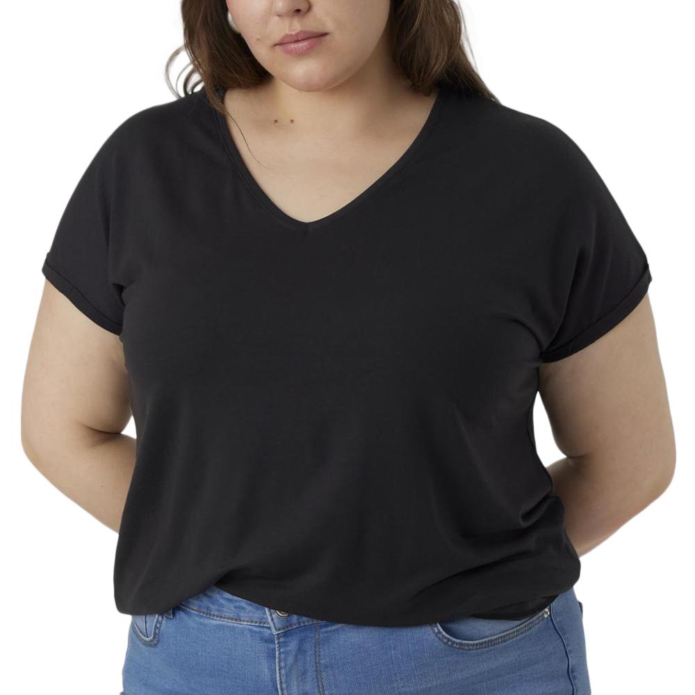 Vero Moda T-shirt Noir Femme Vero Moda Aya Curve