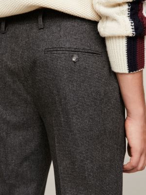 Calças Slim Fit com Estampa Pied-de-Poule