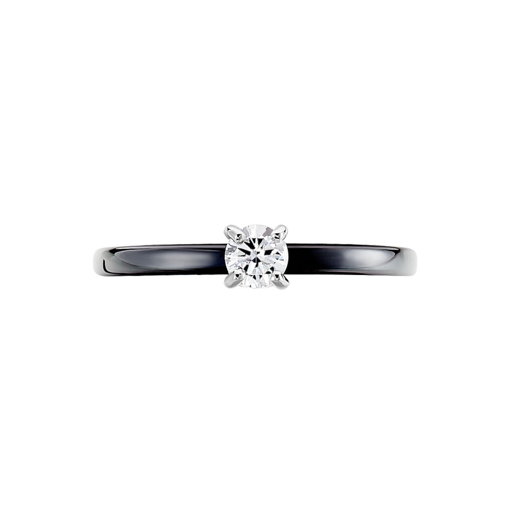 Bague Solitaire Nigelia Argent Blanc Oxyde De Zirconium