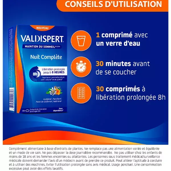 Valdispert Suporte Completo para uma Noite de Sono 30 comprimidos