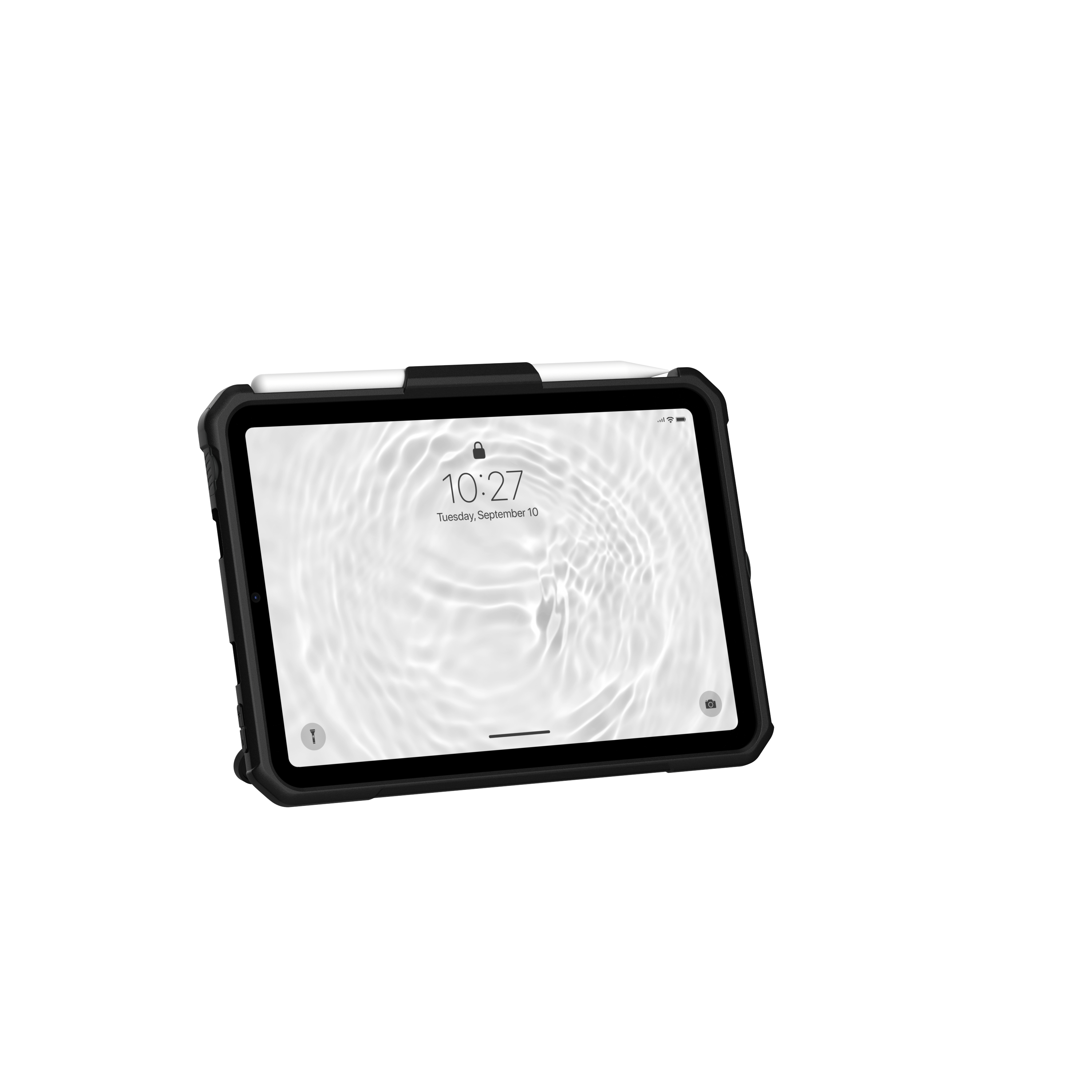 iPad Mini 7 (2024) / Mini 6 (2021) Outdoor Schutz Hülle Back Cover Scout   Kickstand   Apple Pencil Halterung (124014B14040) - Schwarz