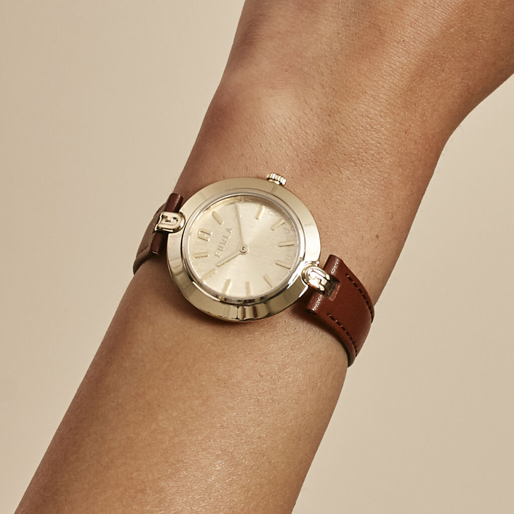 Montre Furla Logo Links Doré