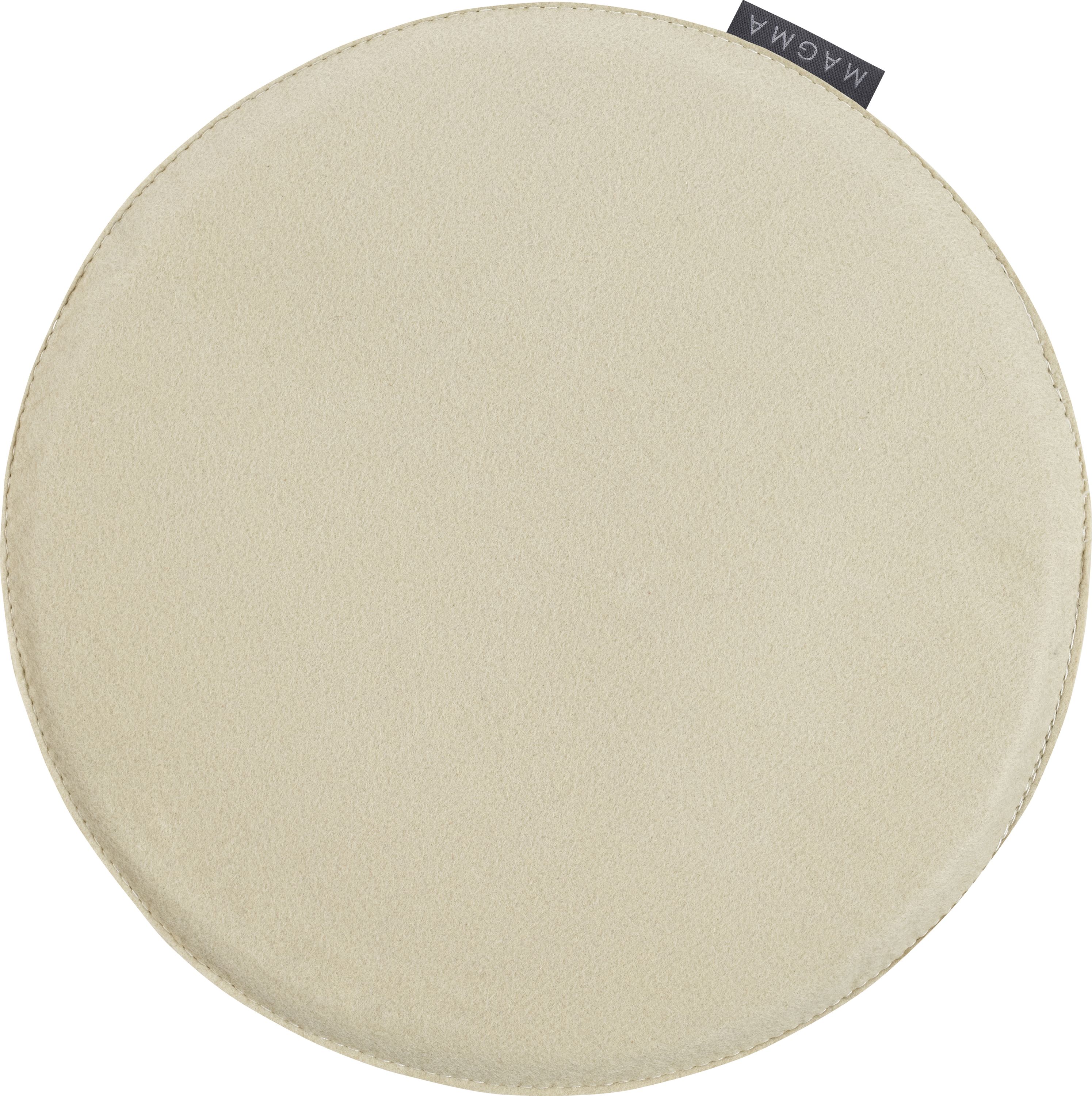 Stuhlkissen rund Form 45 AVARO natur 35 cm