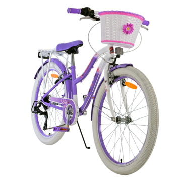 Volare Lovely kinderfiets paars wit 24 inch