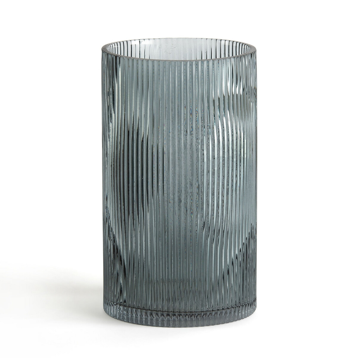 LA REDOUTE INTERIEURS<br>Vaso de vidro reto com ranhuras, 22,5 cm de altura, Afa