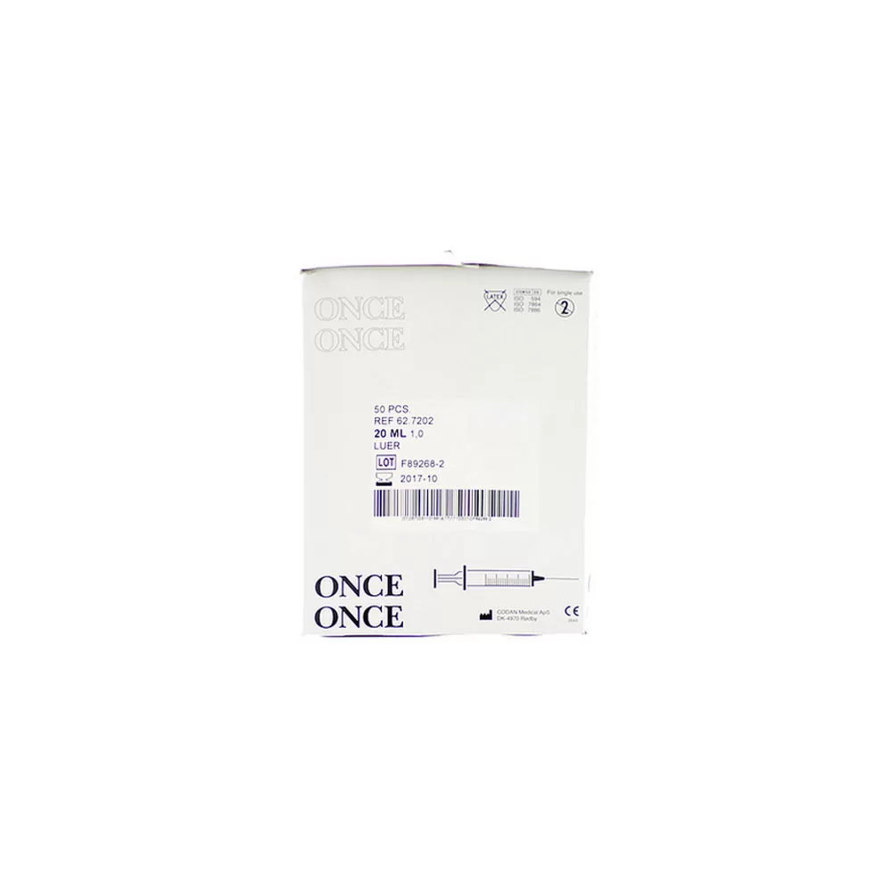 Once sprøjte luer 20 ml - 50 stk.