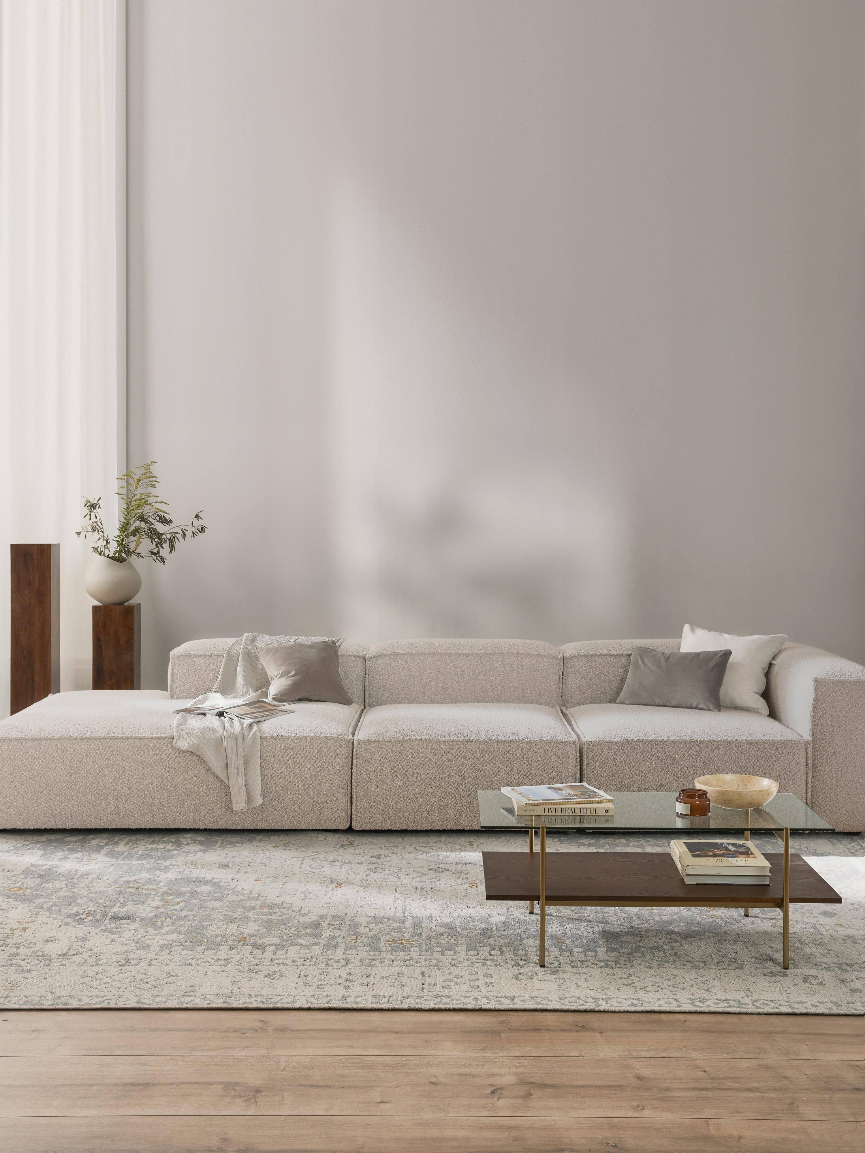 Modulaire XL chaise longue Lennon van bouclé