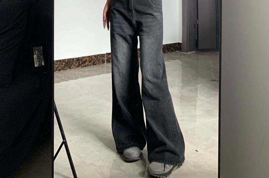 Jerolenea - Lage taille rechte pijpen losse jeans
