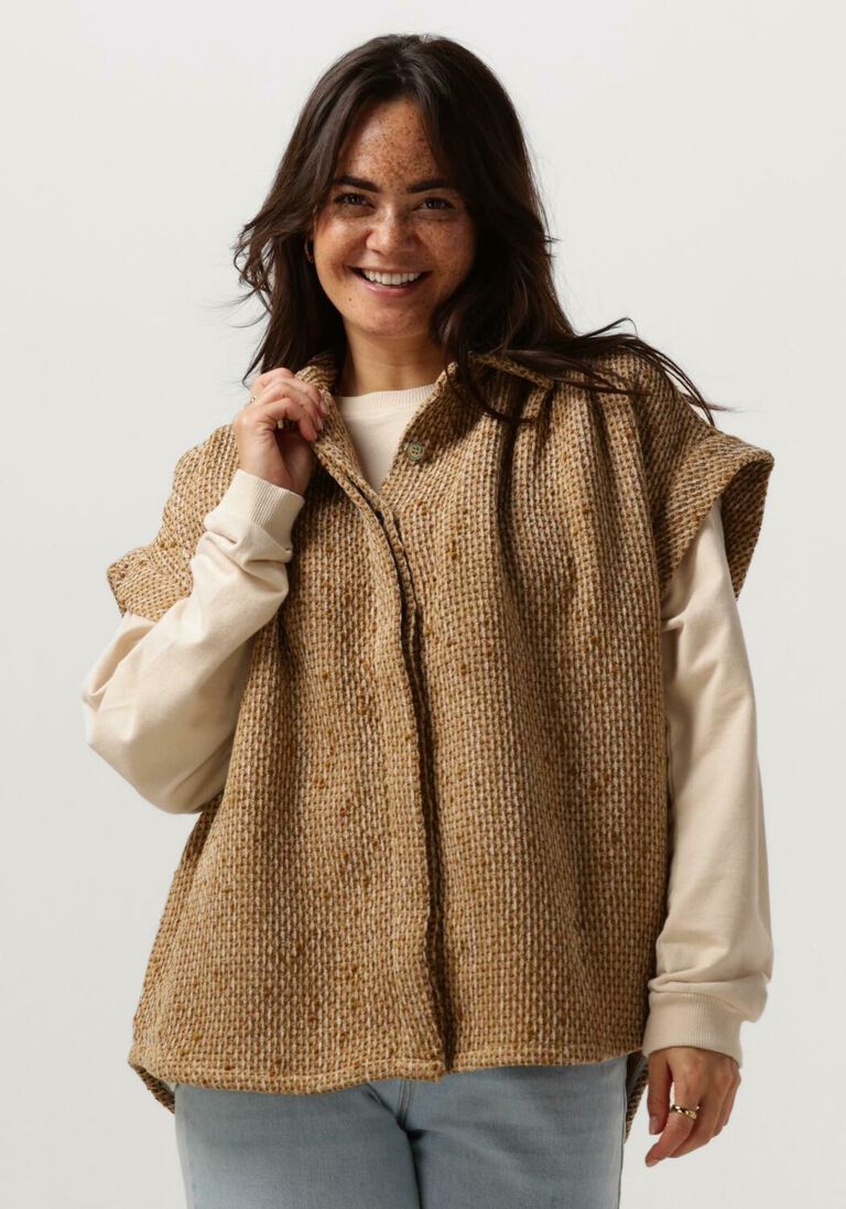 RUBY TUESDAY gouden ruby tuesday top muna oversized short sleeves boucle shirt