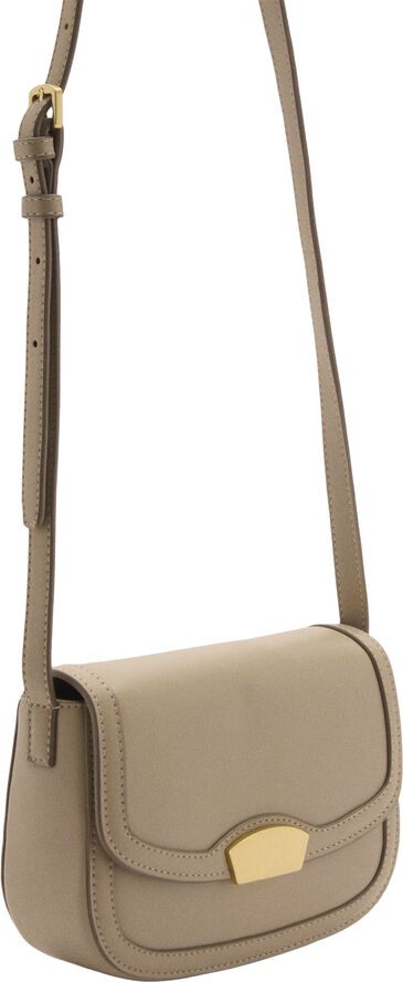 MANGO Crossbody bag with flap Lt pastel brown