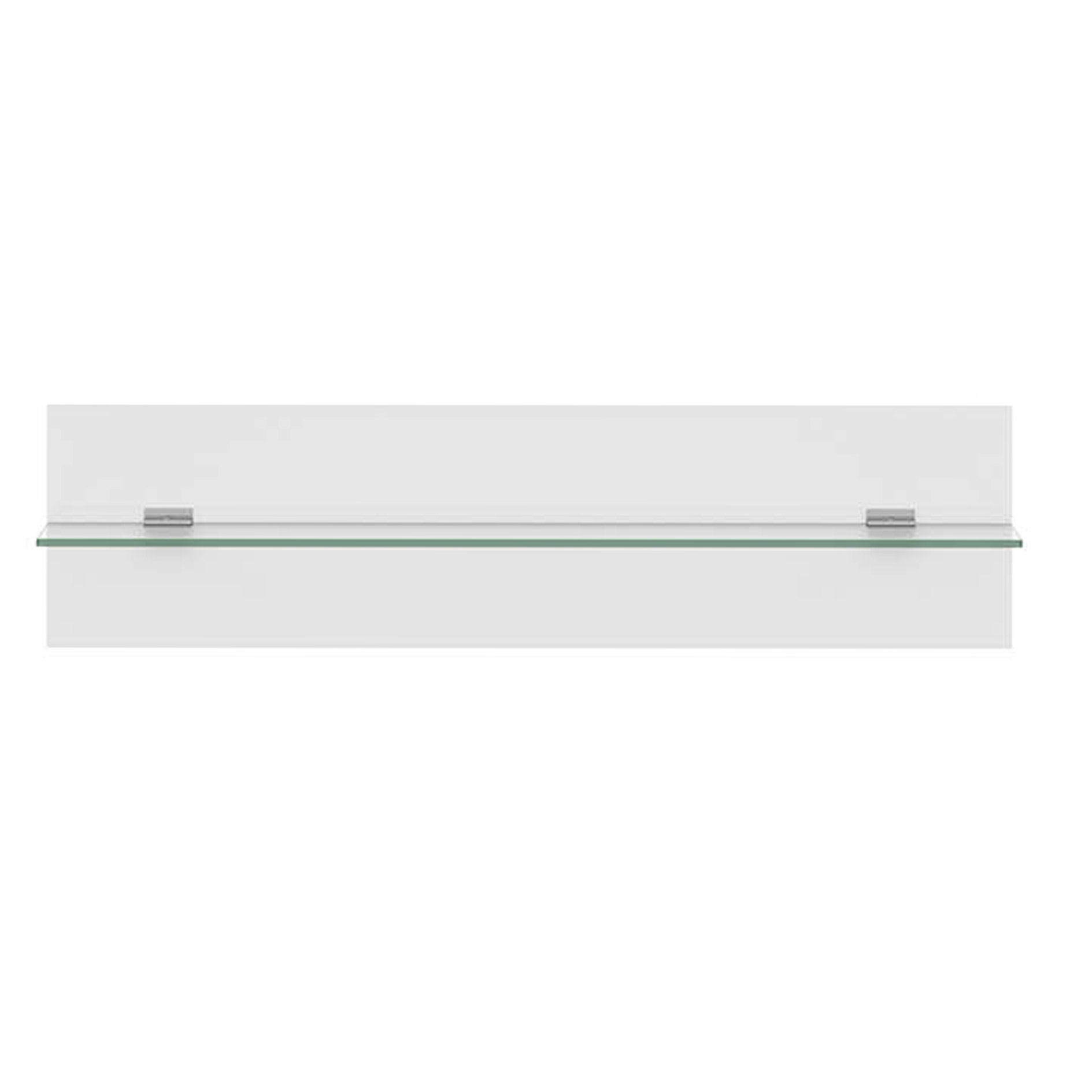 Wandboard - weiß Hochglanz - Glasablage - 100 cm