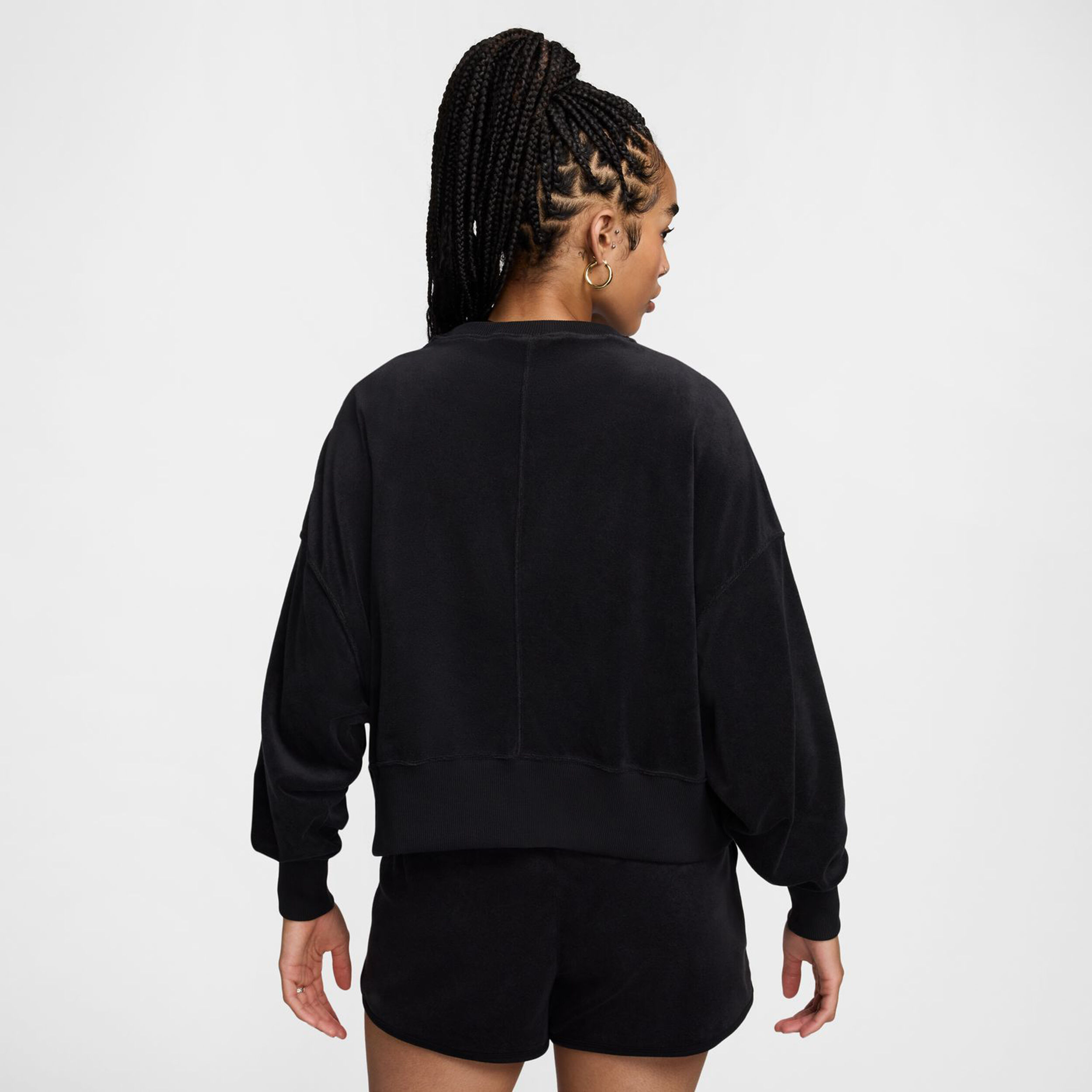 Nike Court Heritage Fleece GFX Crew Sweat-shirt Femmes - Noir