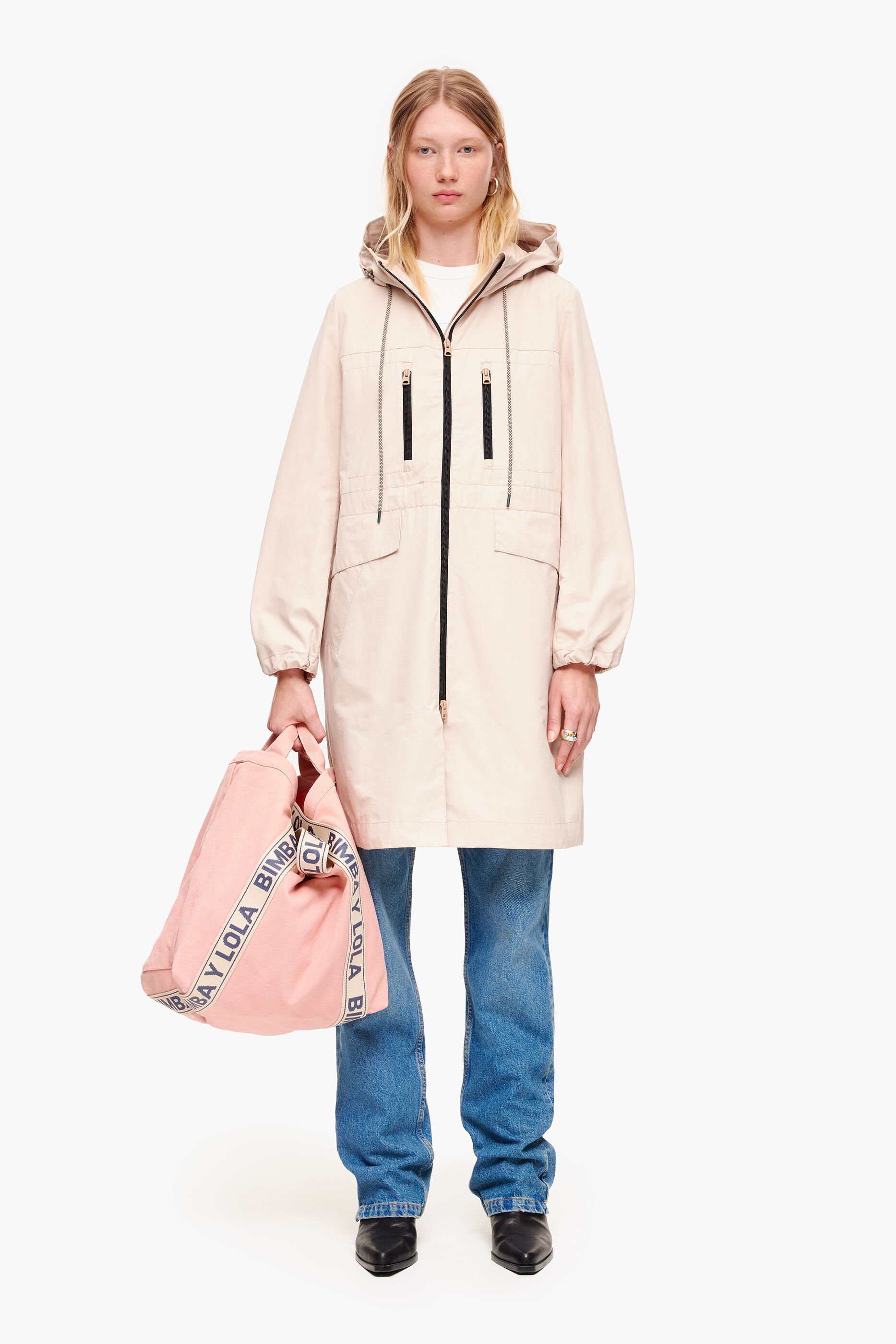 Trench coat flare cor pedra