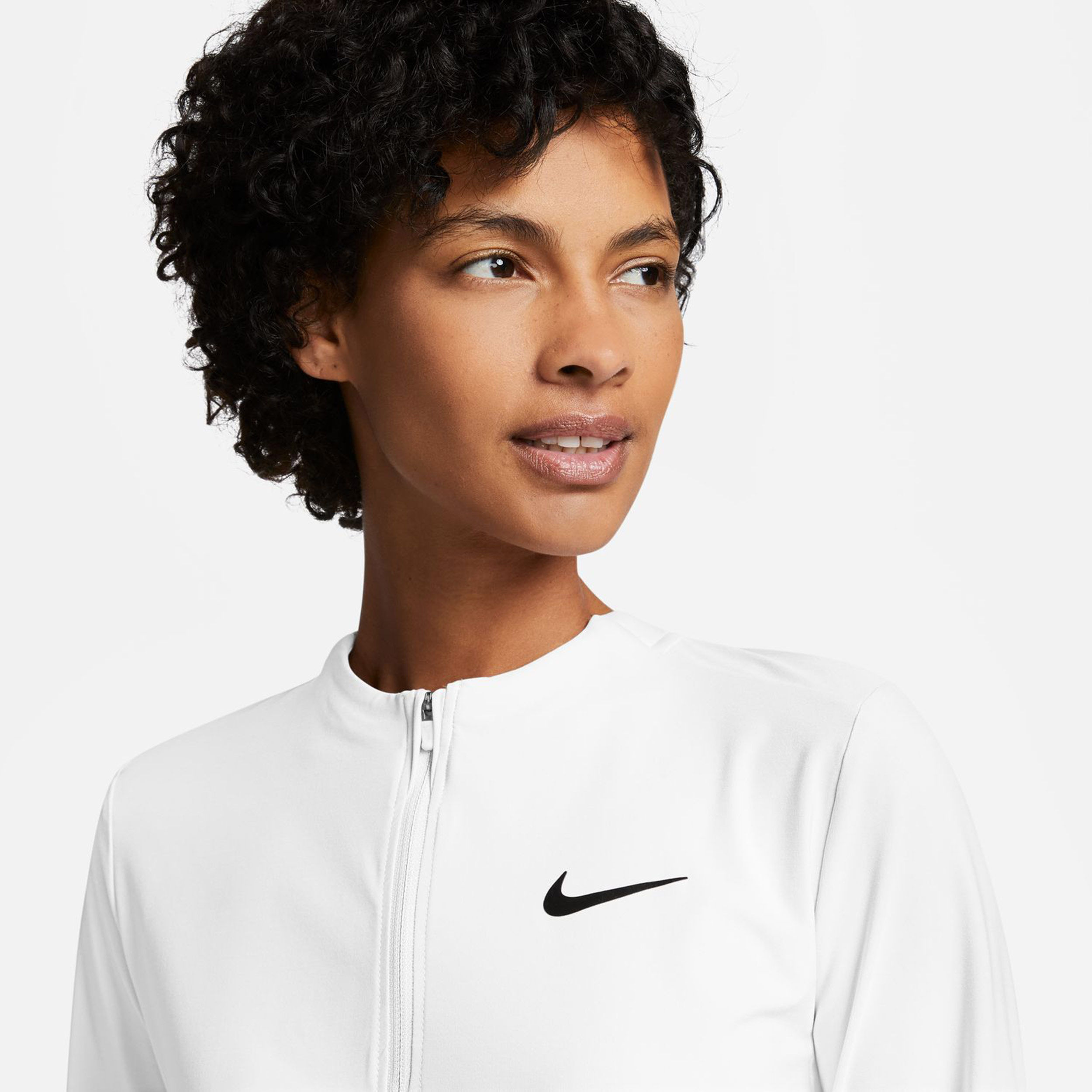 Nike Court Dri-Fit Advantage Haut Manches Longues Femmes - Blanc