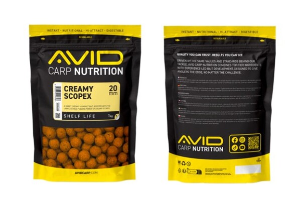 Bouillettes Avid Creamy Scopex (1kg)
