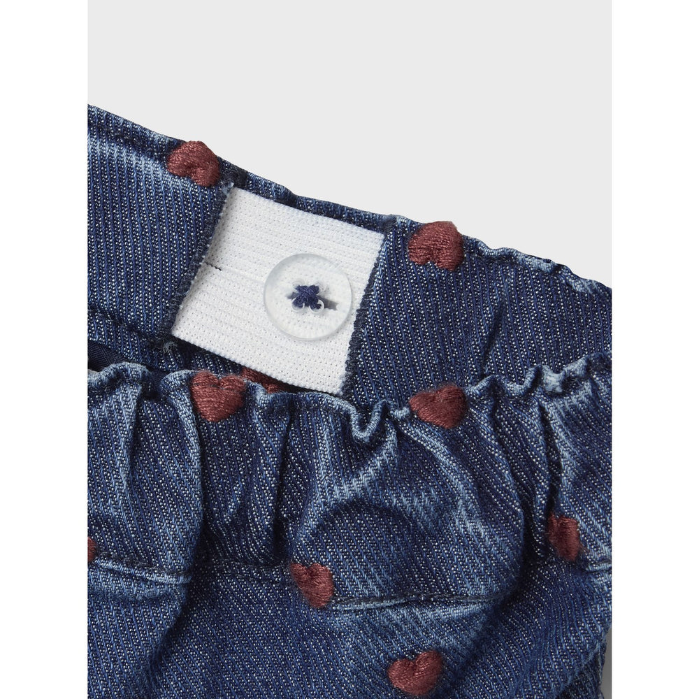 Køb Lil'Atelier Dark Blue Denim Heart Embroidery Liva Loose Jeans