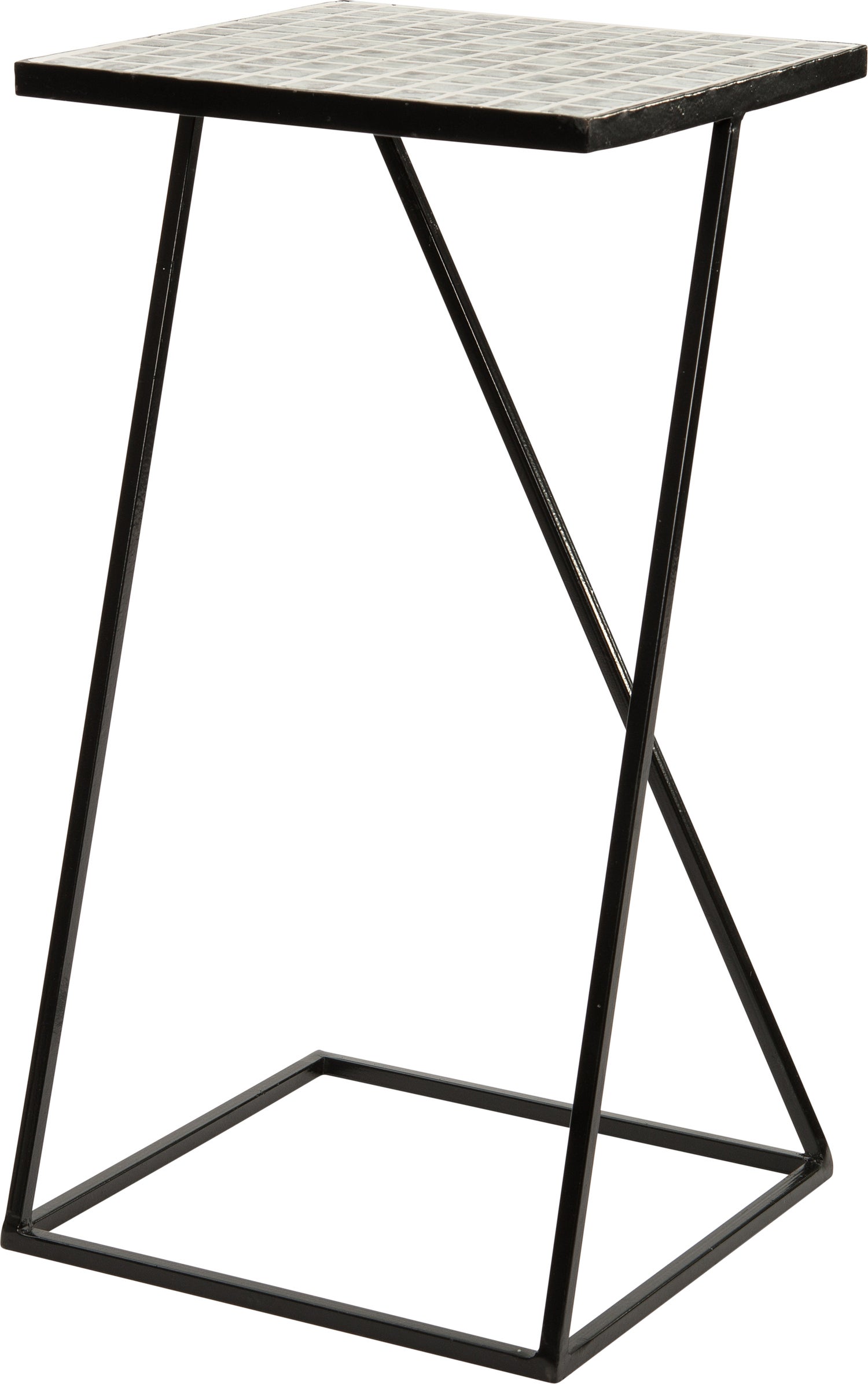 Intratuin bijzettafel Mozaïek zwart 30 x 30 x 57 cm