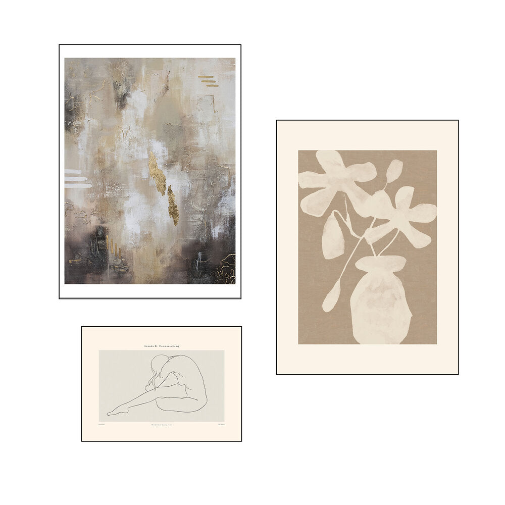 Poster & Frame  Caffe Latte artwall plakater m. ramme, 3 stk. - Multi