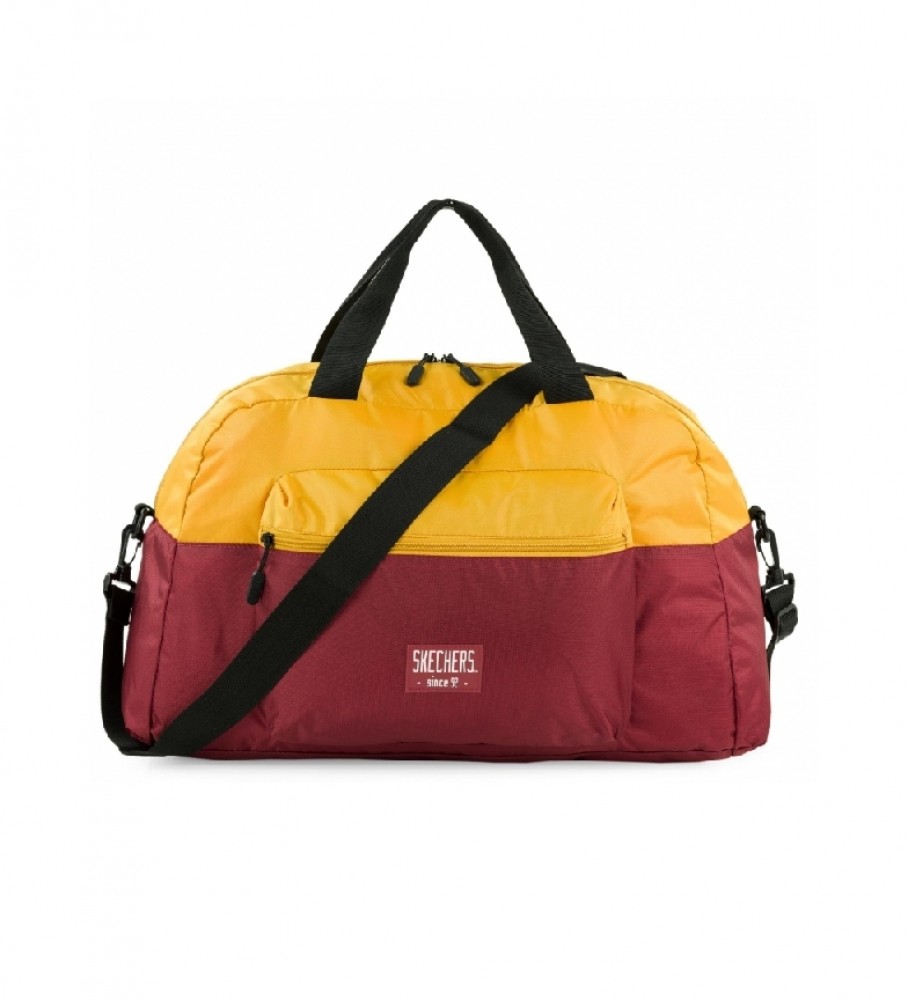 Bolsa Skechers S982, amarela e bordô - 56x30x23 cm -