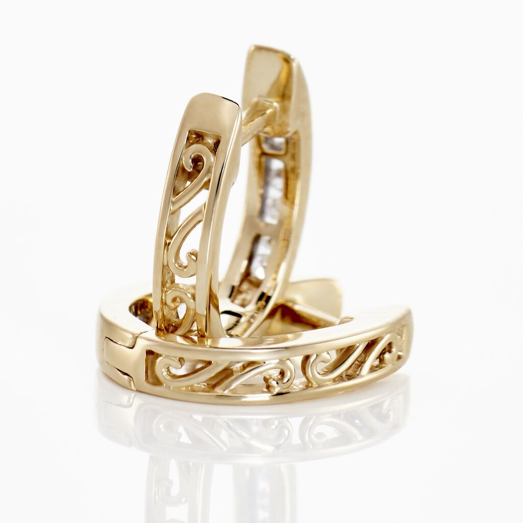 Créoles Or Jaune Aaren Diamants