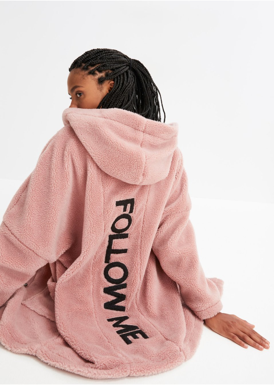Veste oversize en polaire peluche