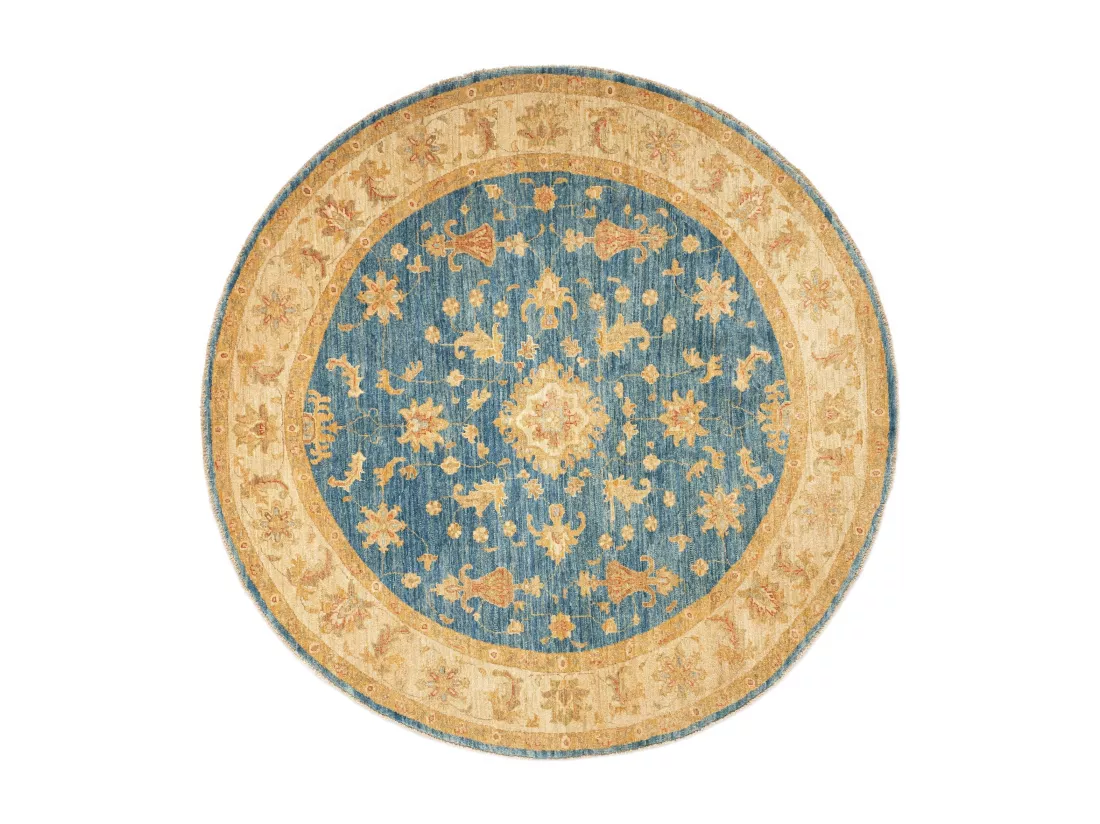 Tapis de laine 200x202 Bleu Kaizar