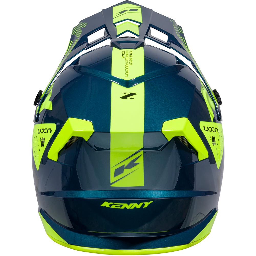 Kenny - Casque Track Graphic Zoom Bleu pétrole / Jaune fluo
