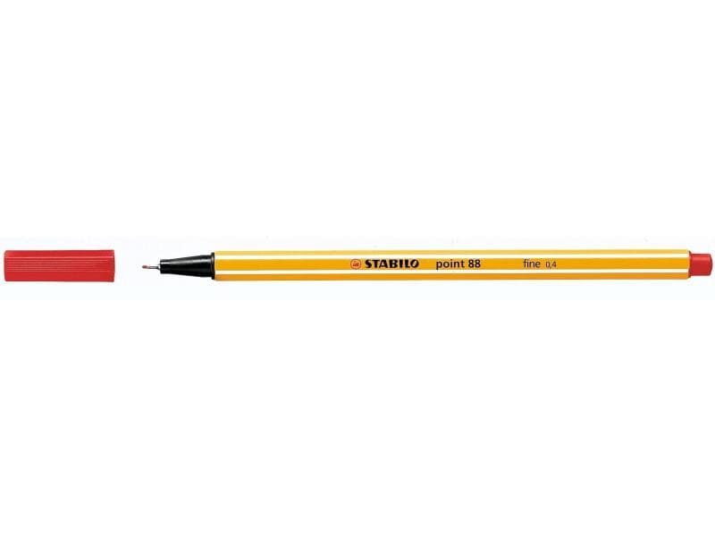 STABILO Fineliner point 88 Rot Tintenfeinschreiber zum Skizzieren und Schreiben
