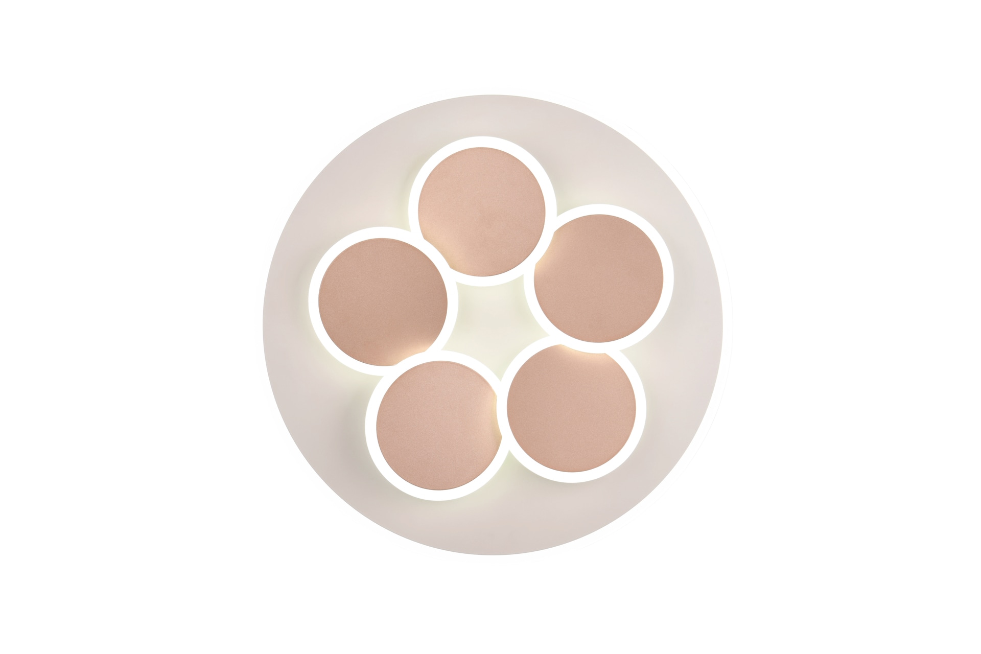 TRIO LED Deckenlampe MANDALA 49 cm warmgrey /coffee