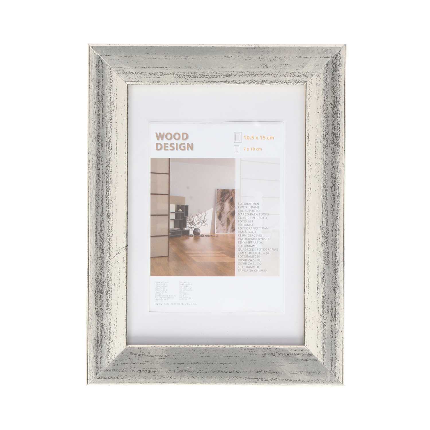 Bilderrahmen Milano aus Holz mit Passepartout 10,5 x 15 cm / 7 x 10 cm 4fach
