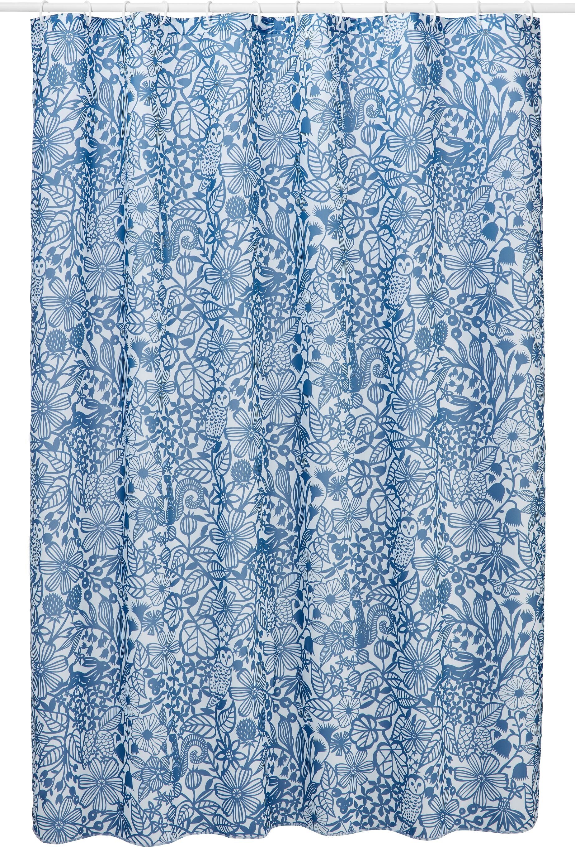 ANDRIN Duschvorhang - Blau / B: 180.0 cm x H: 200.0 cm