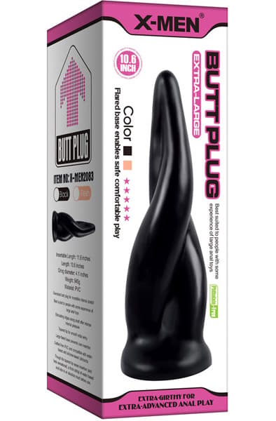 X-Men Extra Large Butt Plug Black 30 cm Buttplugg