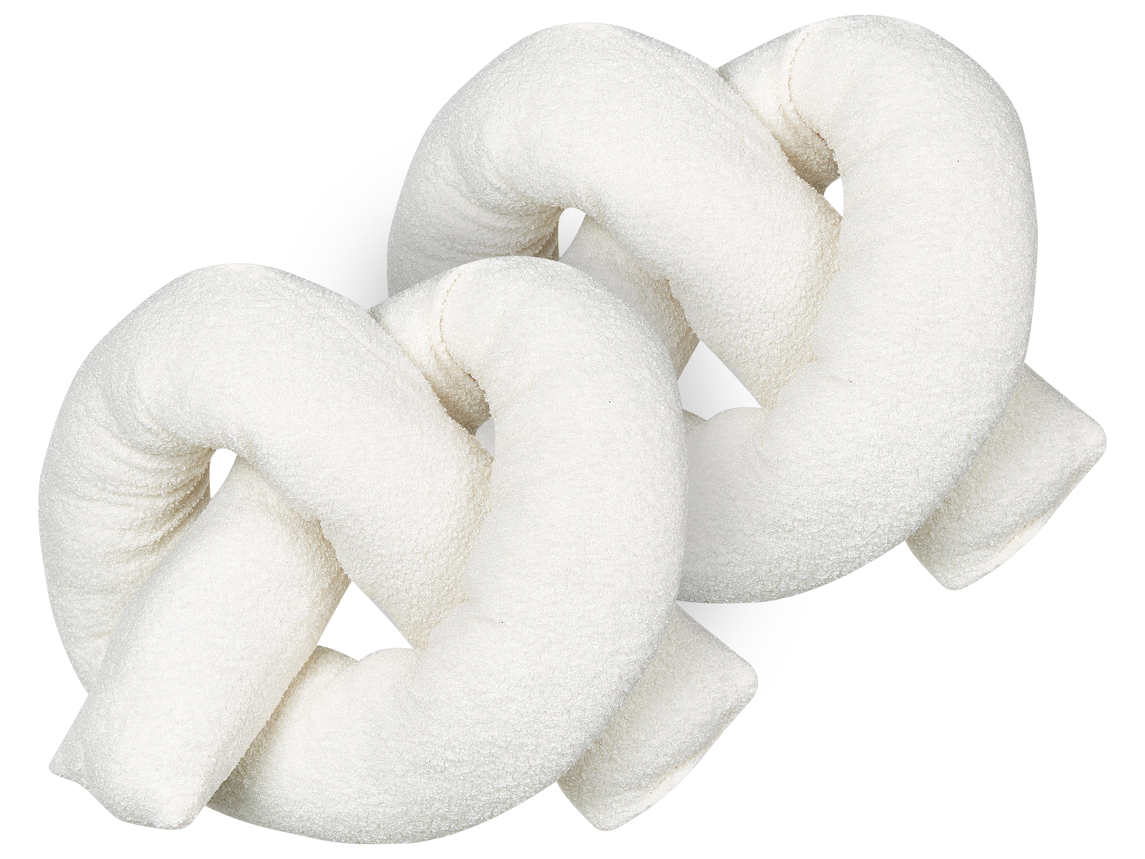 Set van 2 sierkussens GLADIOLUS Bouclé 172 x 14 cm Gebroken wit effen