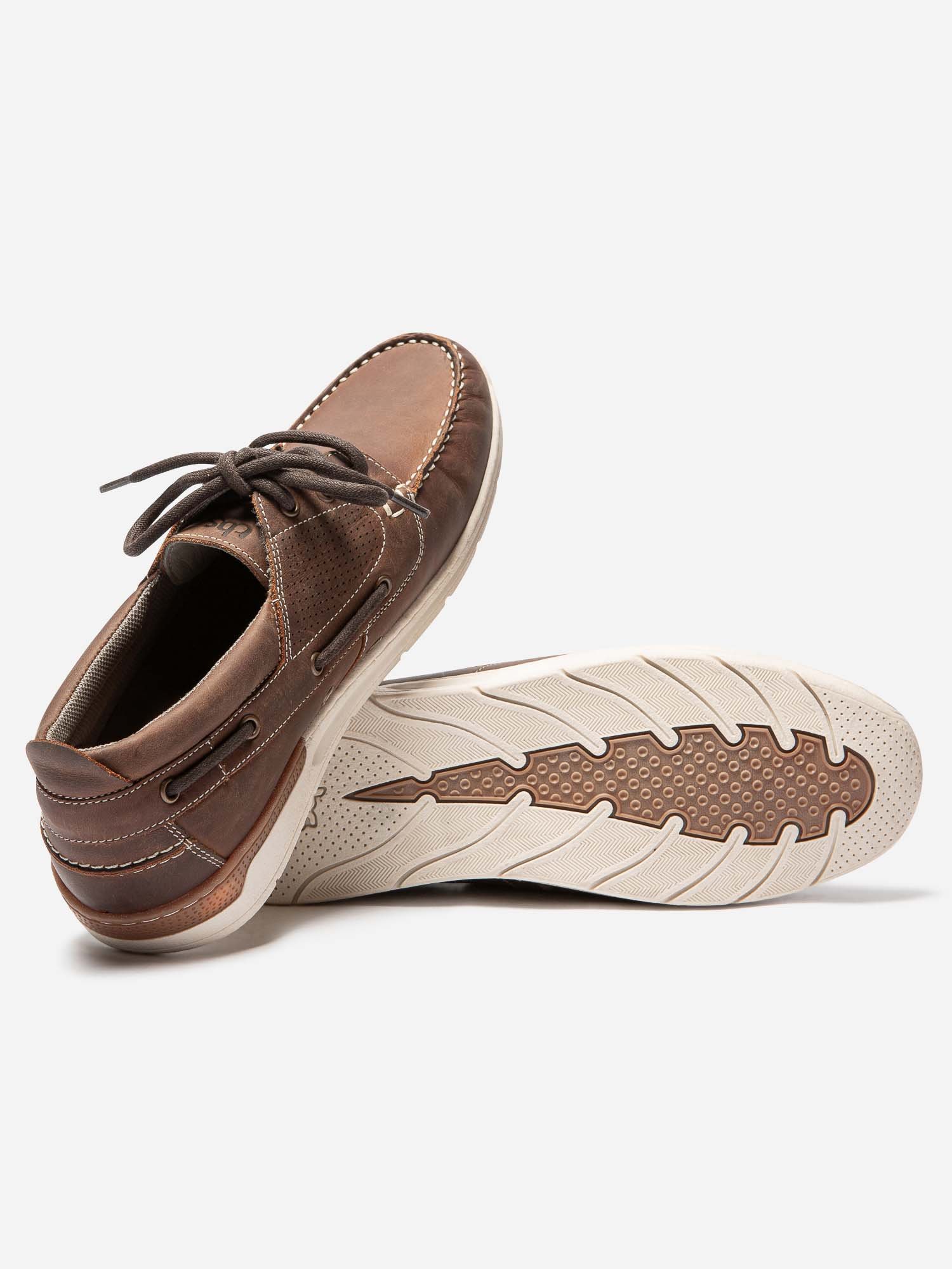 Chaussures Bateau Homme Cuir Marron