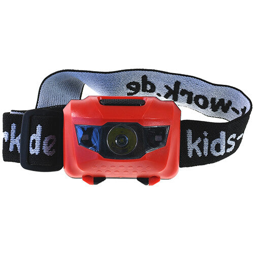 Kids at work hoofdlamp rood-wit