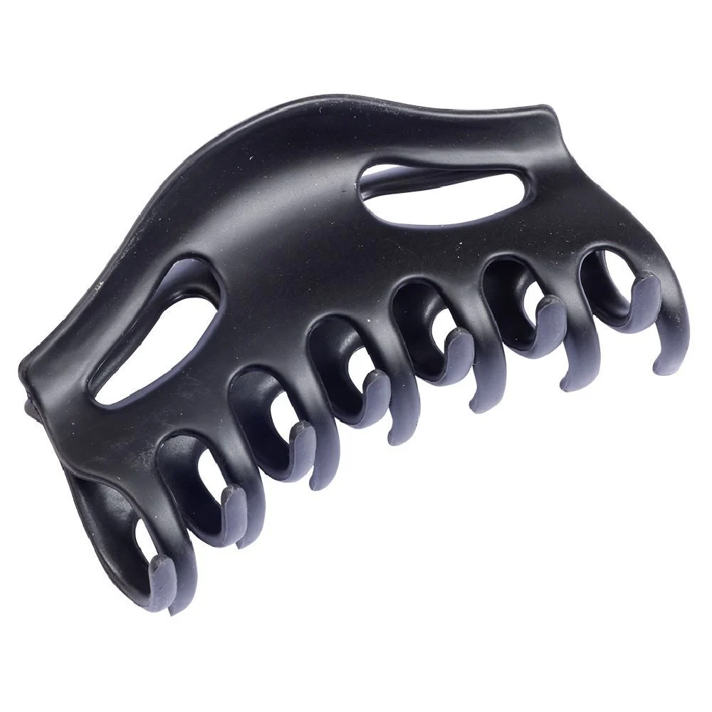 Pince à cheveux noir mat 7 dents L9cm