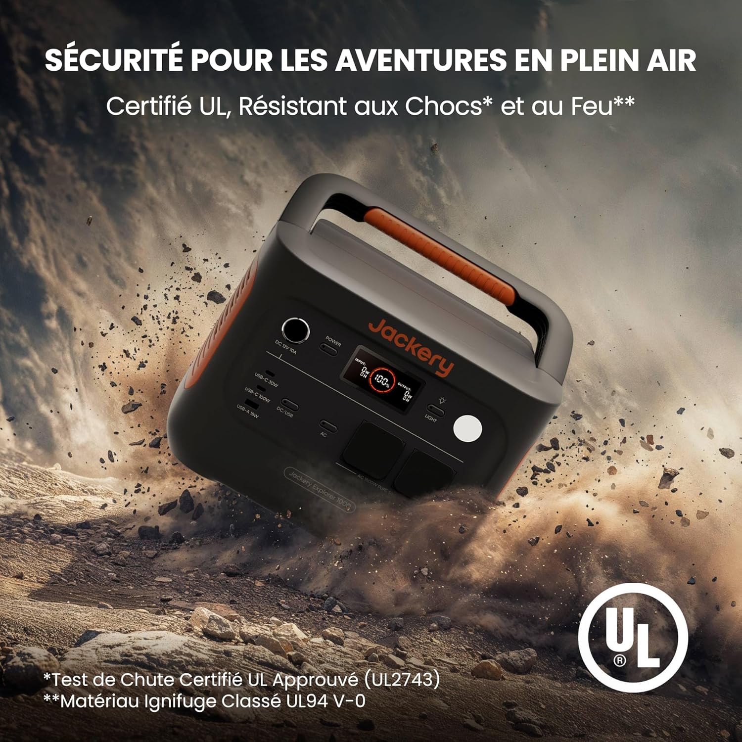 Jackery Explorer 1000 v2 Générateur Électrique Portable avec 100W Panneau Solaire, 1070Wh Batterie LFP, 1500W CA/100W USB-C Sortie, Charge Complète Rapide 1H via APP pour Plein Air,Camping-car,Urgence